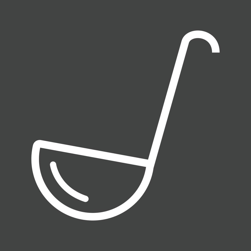 Ladle Line Inverted Icon vector