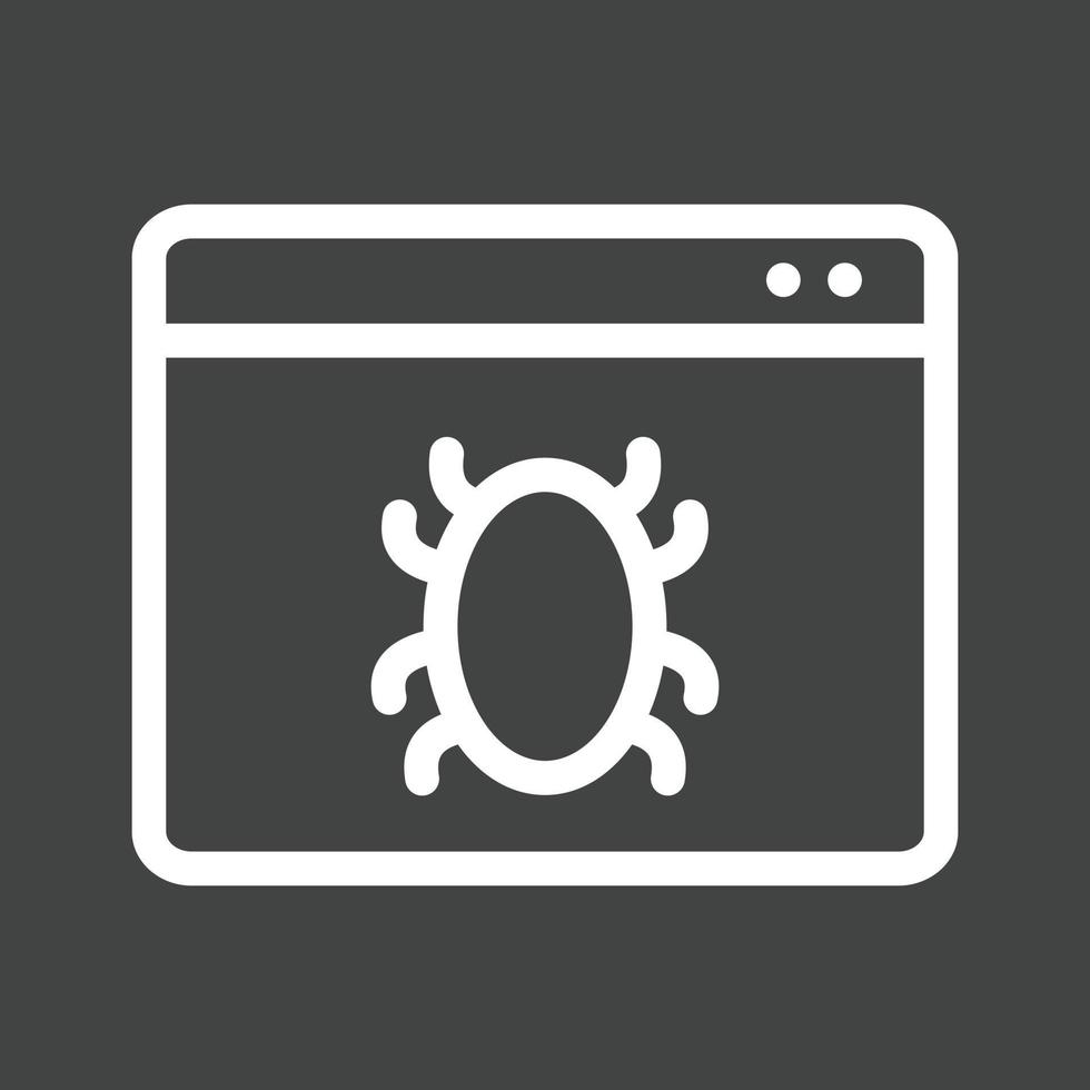 Web Crawler Line Inverted Icon vector