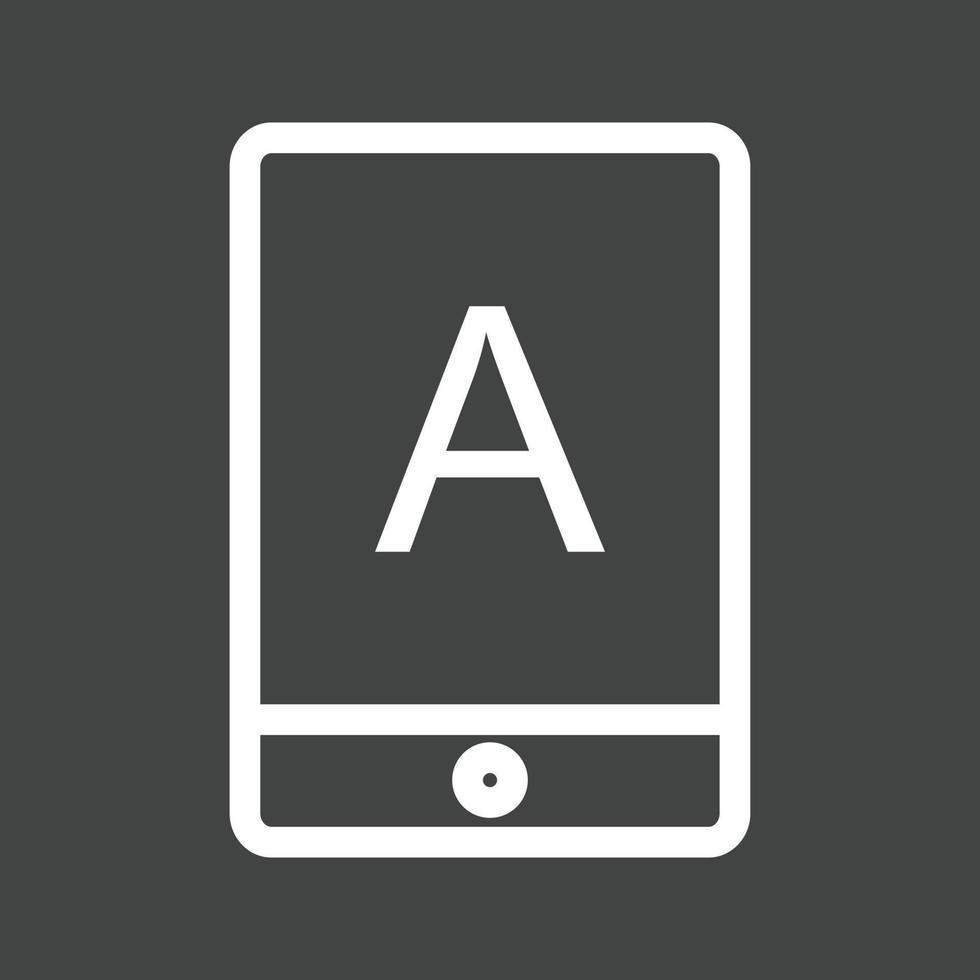 Mobile Application Line Inverted Icon vector