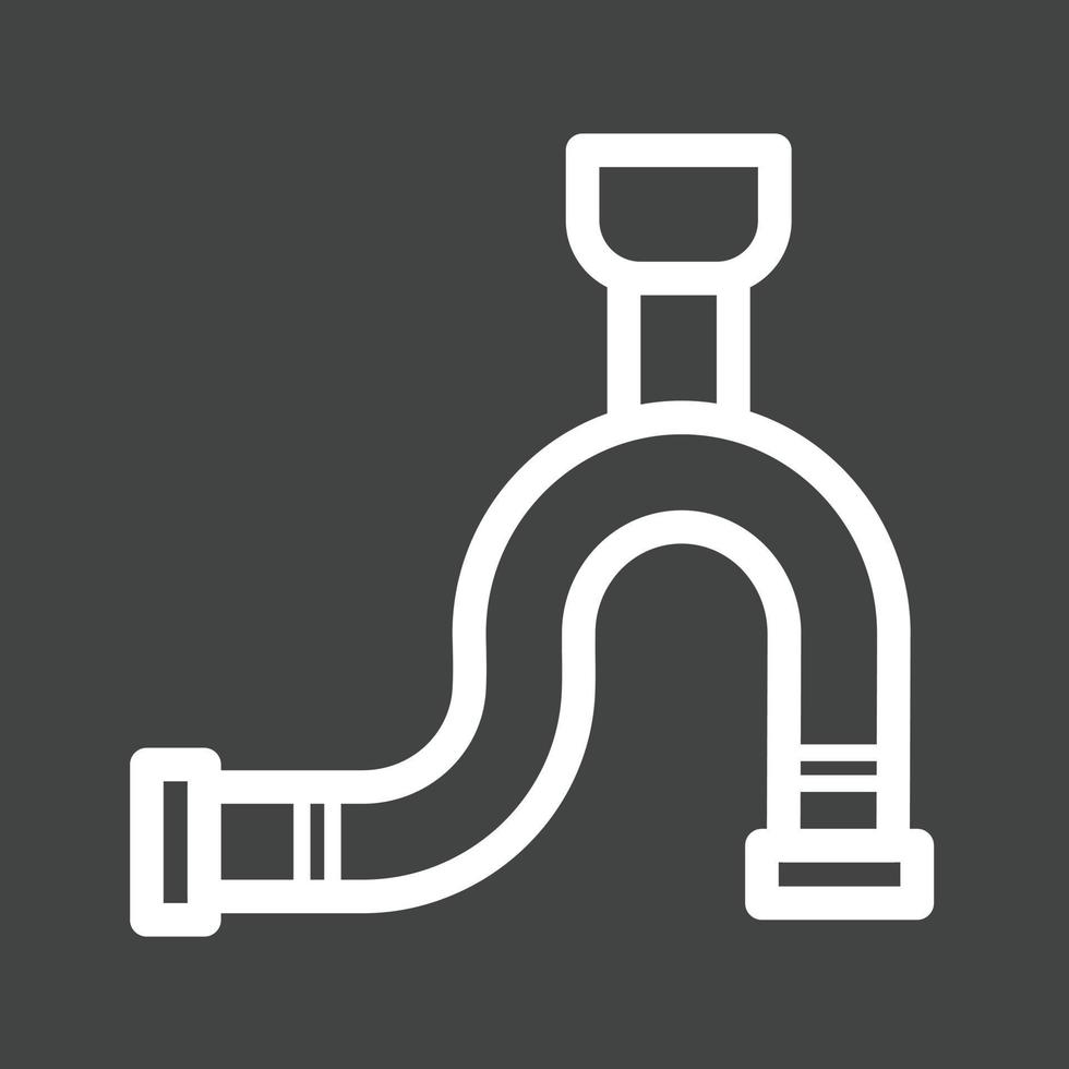 Pipeline Line Inverted Icon vector