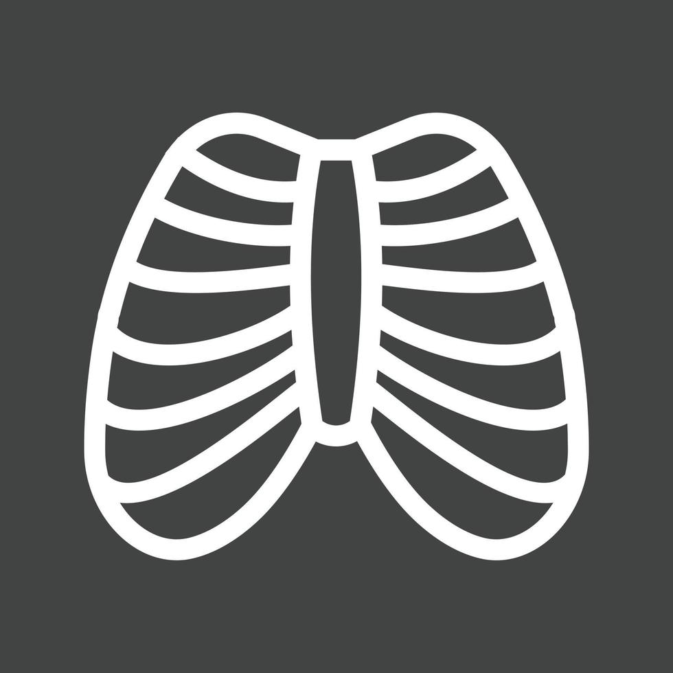 Ribcage Line Inverted Icon vector