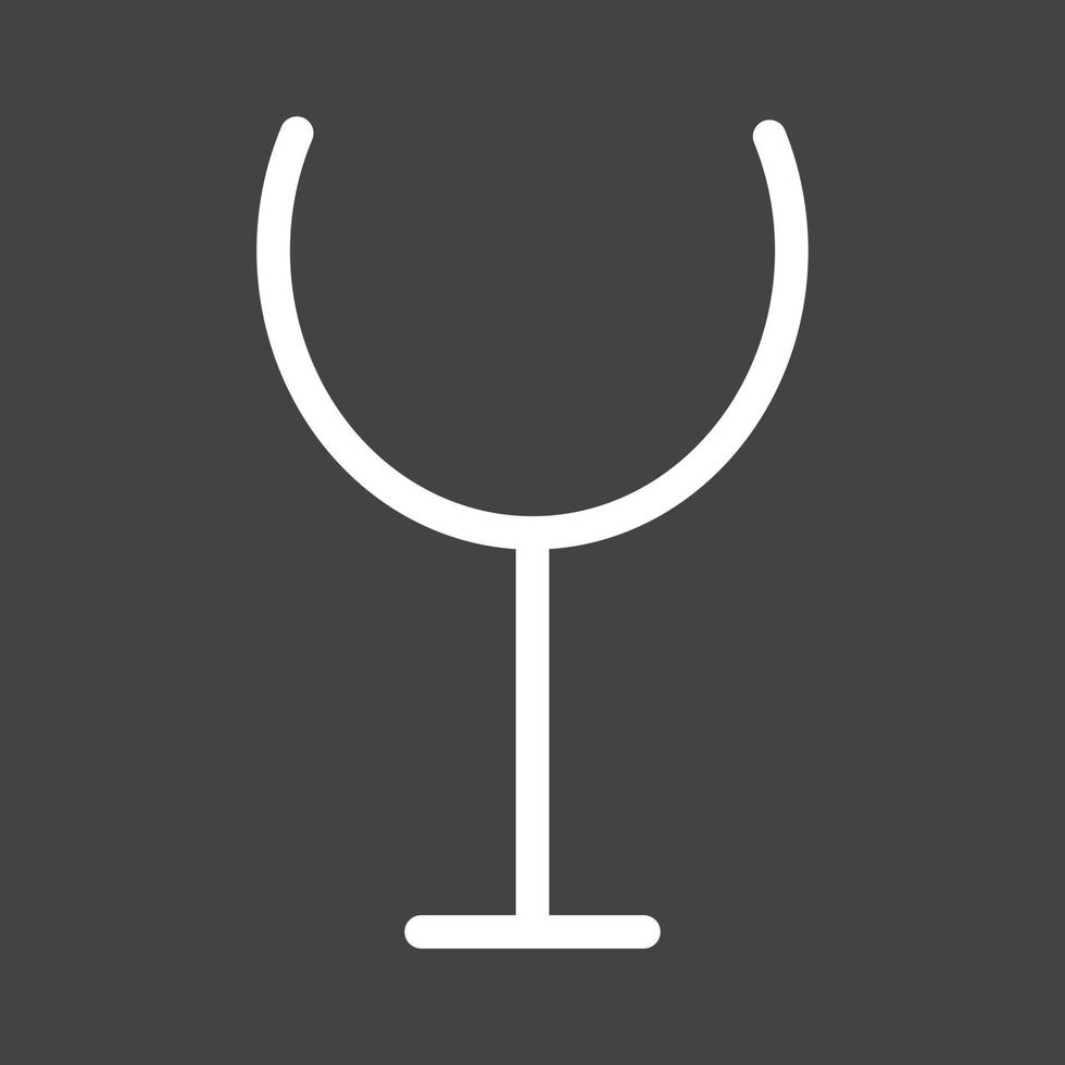 Goblet Line Inverted Icon vector