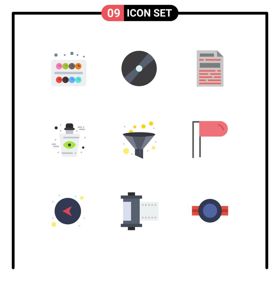 9 Creative Icons Modern Signs and Symbols of filter halloween pokemon eye blood Editable Vector Design Elements