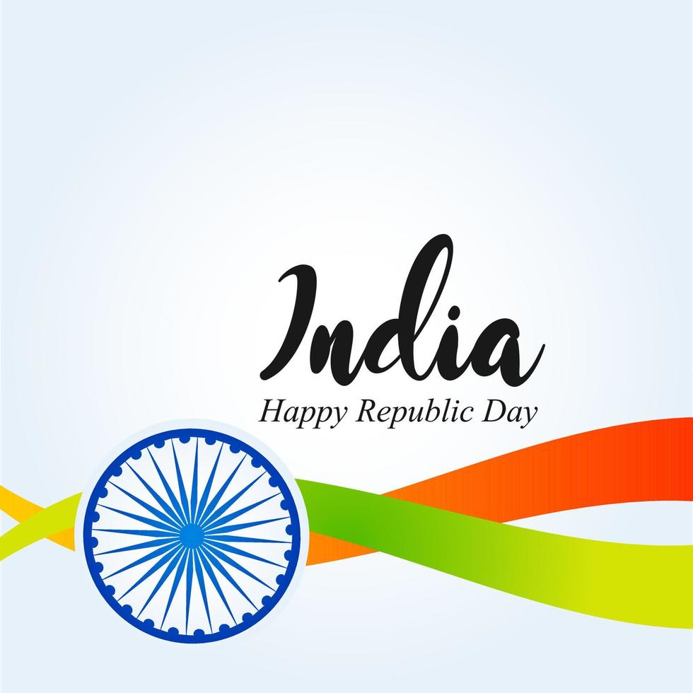 día de la república india 26 de enero fondo indio vector