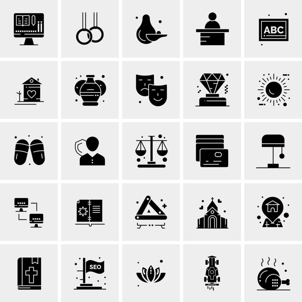 25 iconos de negocios universales vector ilustración de icono creativo para usar en proyectos relacionados con la web y dispositivos móviles