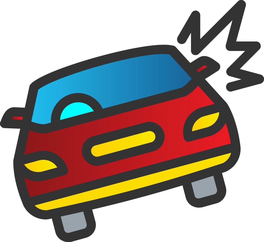 diseño de icono de vector de accidente de coche