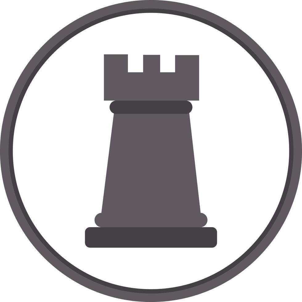 diseño de icono de vector de torre de ajedrez