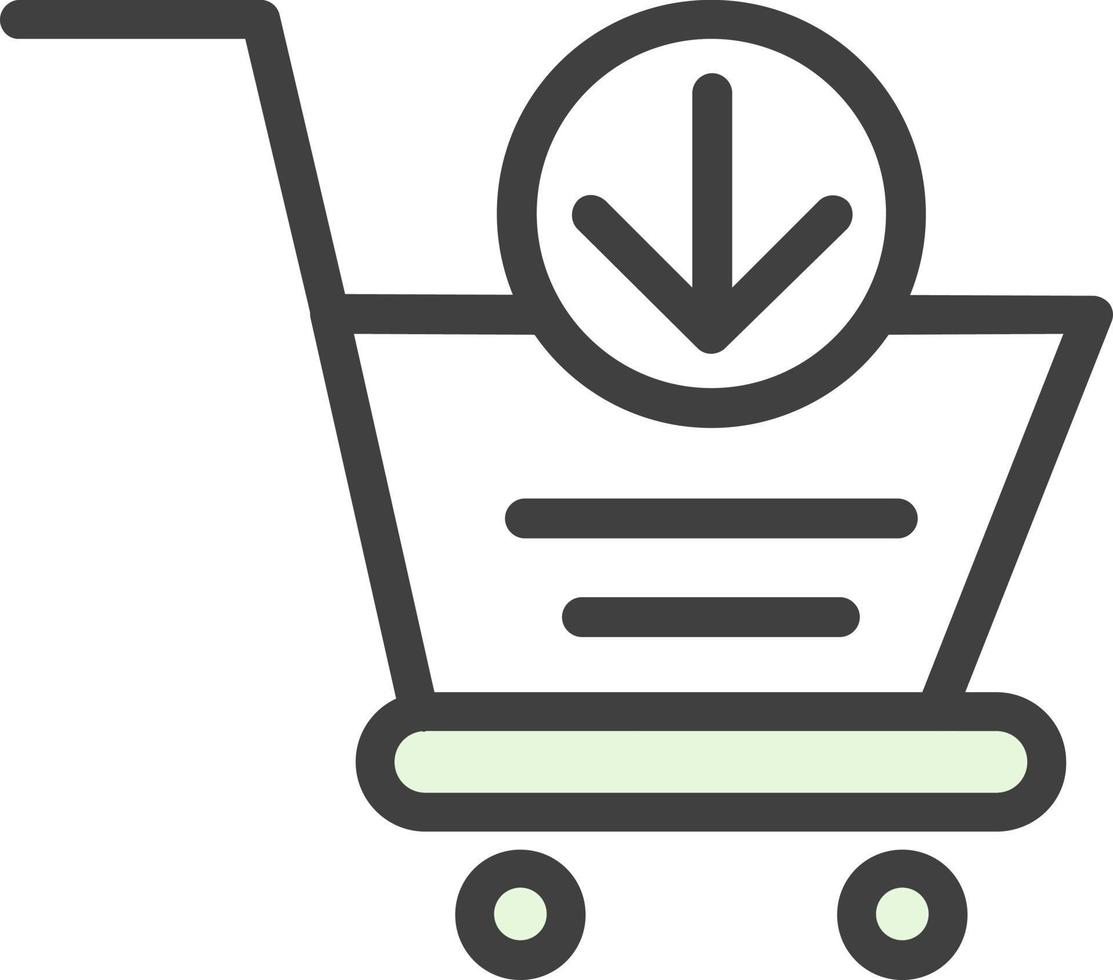 Cart Arrow Down Vector Icon Design