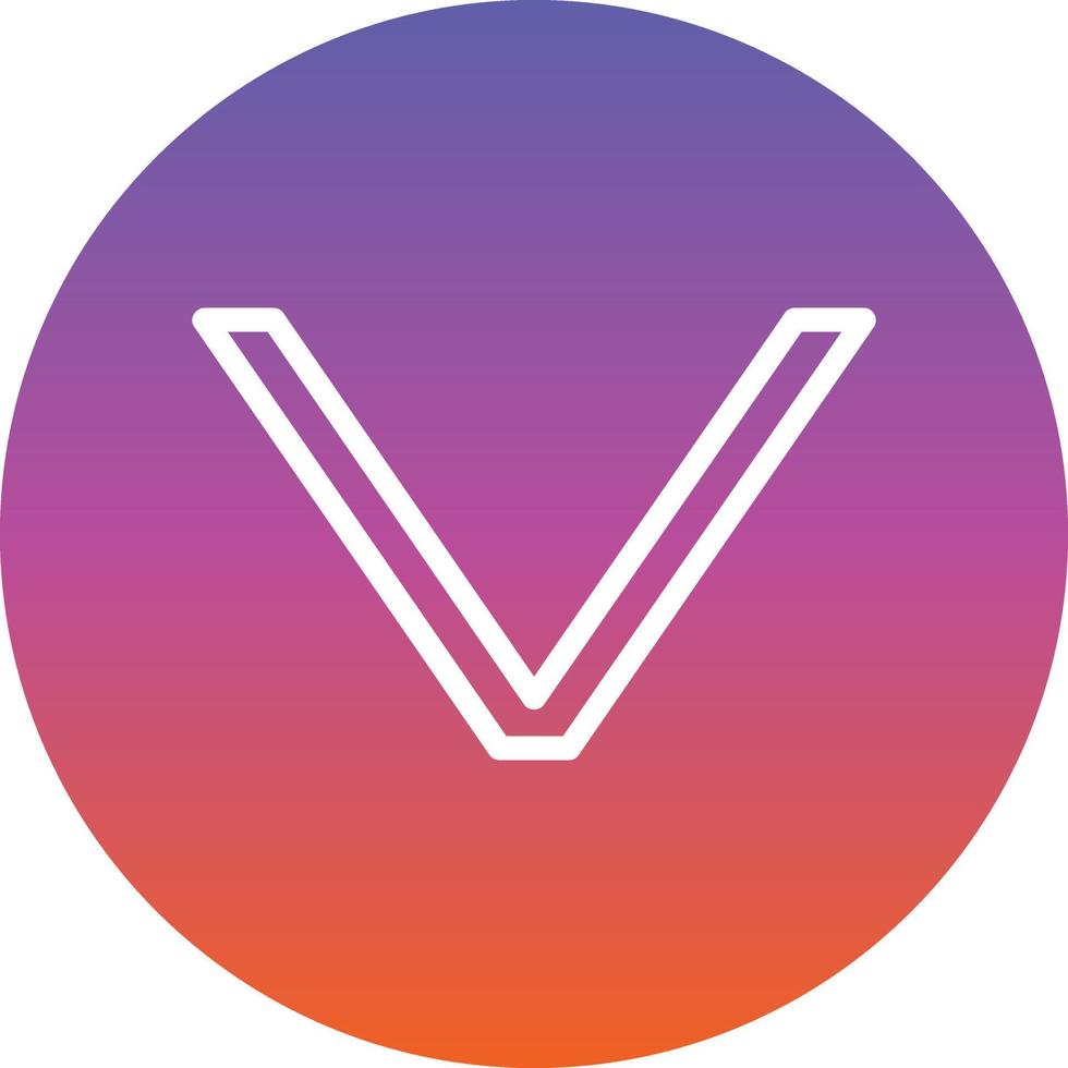 Angle Down Vector Icon Design