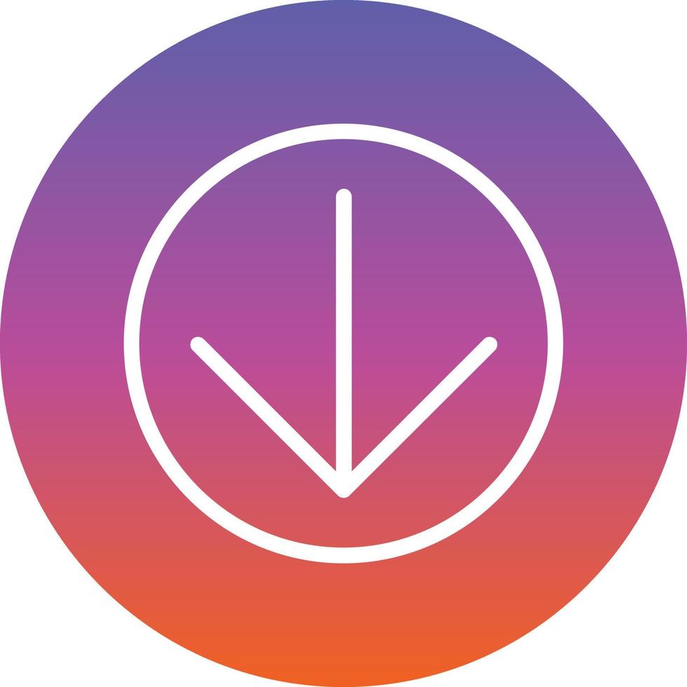 Arrow Circle Down Vector Icon Design