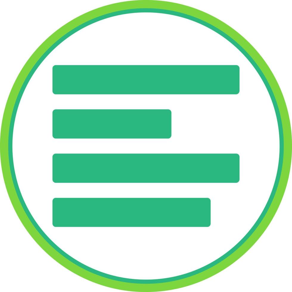 Align Right Vector Icon Design