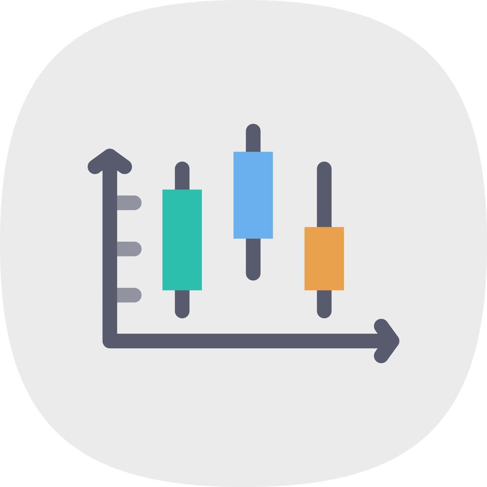 Candlestick Chart Vector Icon Design