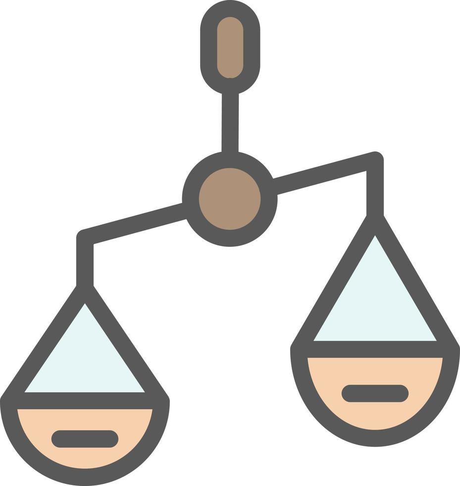 Balance Scale Left Vector Icon Design