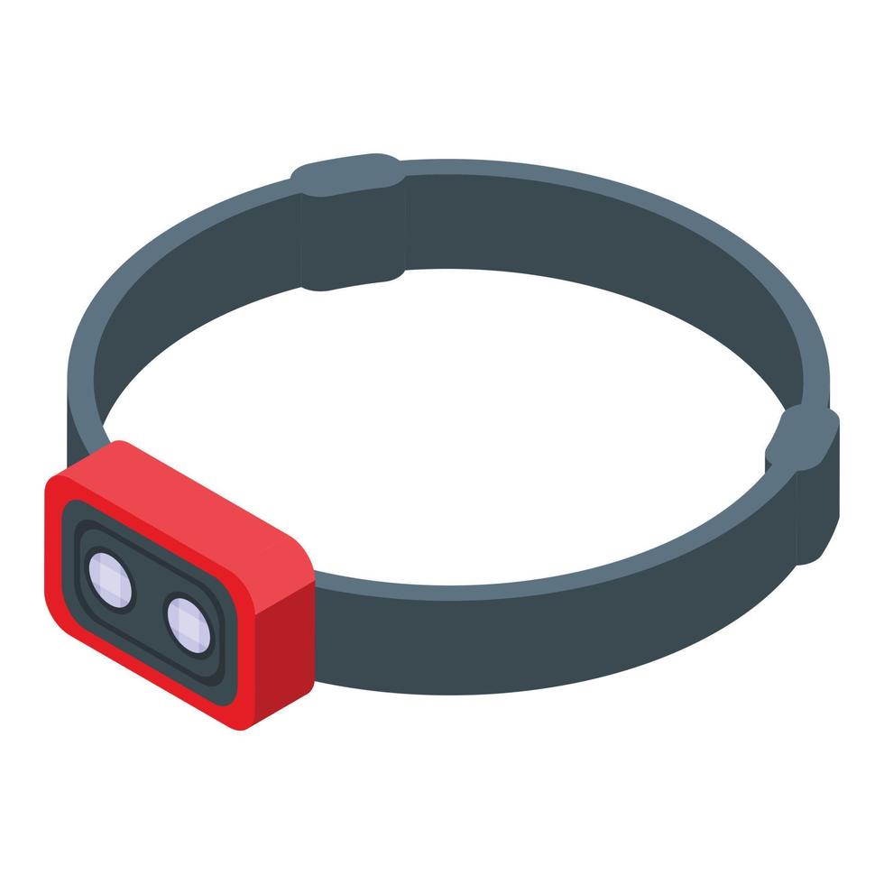Head light icon isometric vector. Adventure camp vector