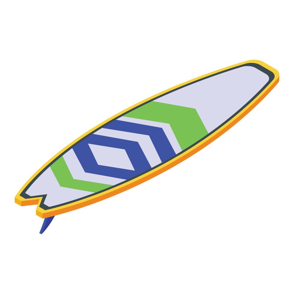 Surf board icon isometric vector. Sea vacation vector