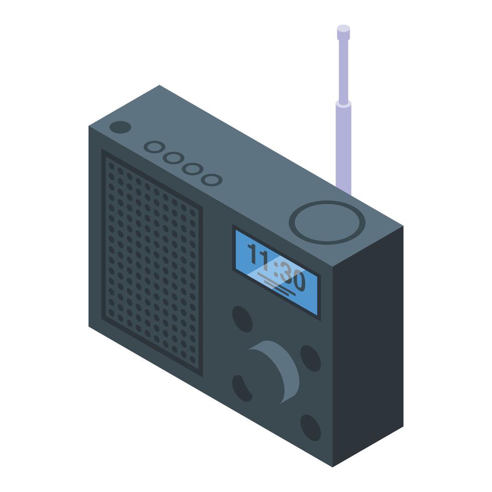 Ice fishing radio icon isometric vector. Winter fisherman vector