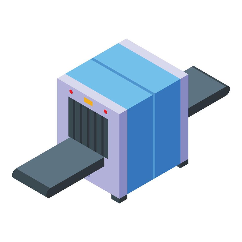 Xray scan box icon isometric vector. Body chest vector