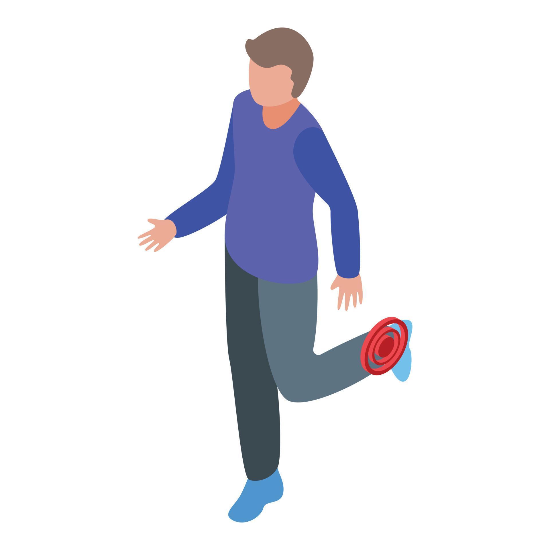 Sport leg injury icon isometric vector. Health patient 15003306 Vector