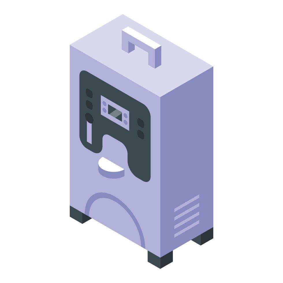 Oxygen concentrator therapy icon isometric vector. Home tank vector