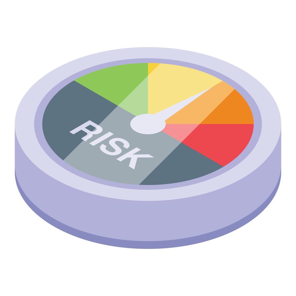 icono de datos de riesgo vector isométrico. administración de Empresas