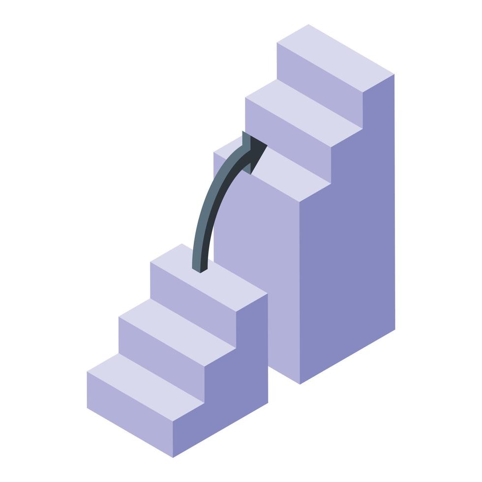 Stress stairs icon isometric vector. Skills reduce vector