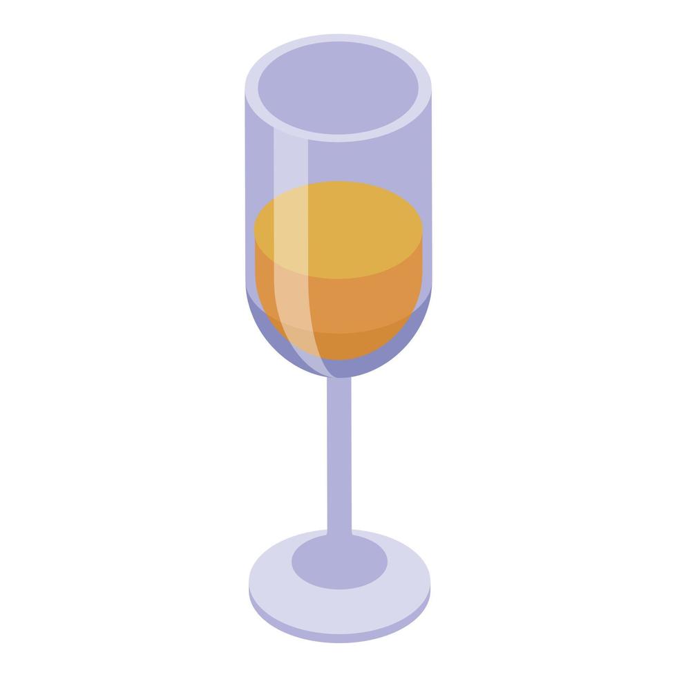 Wine glass icon isometric vector. Alcohol sommelier vector