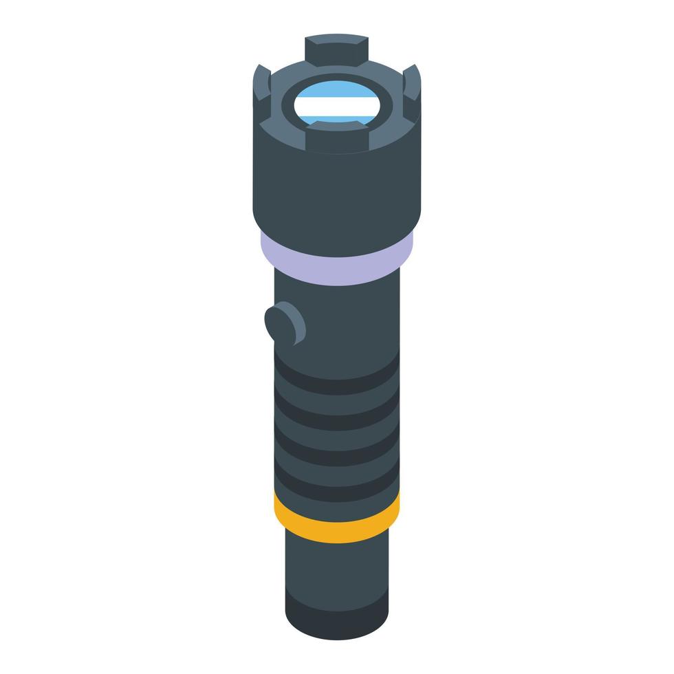 Self defense flasher icon isometric vector. Defend weapon vector