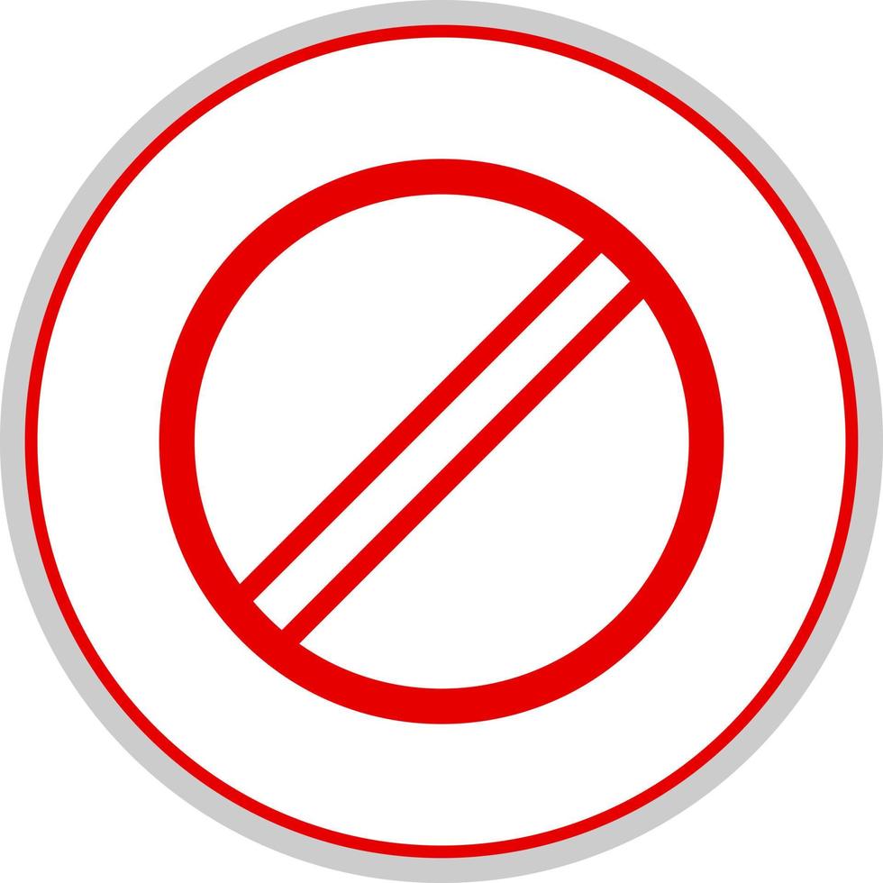 Ban Vector Icon Design