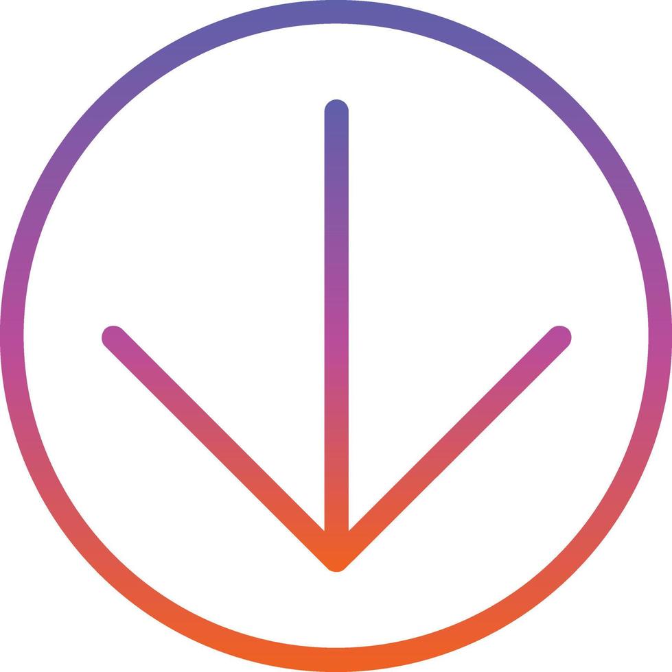 Arrow Circle Down Vector Icon Design