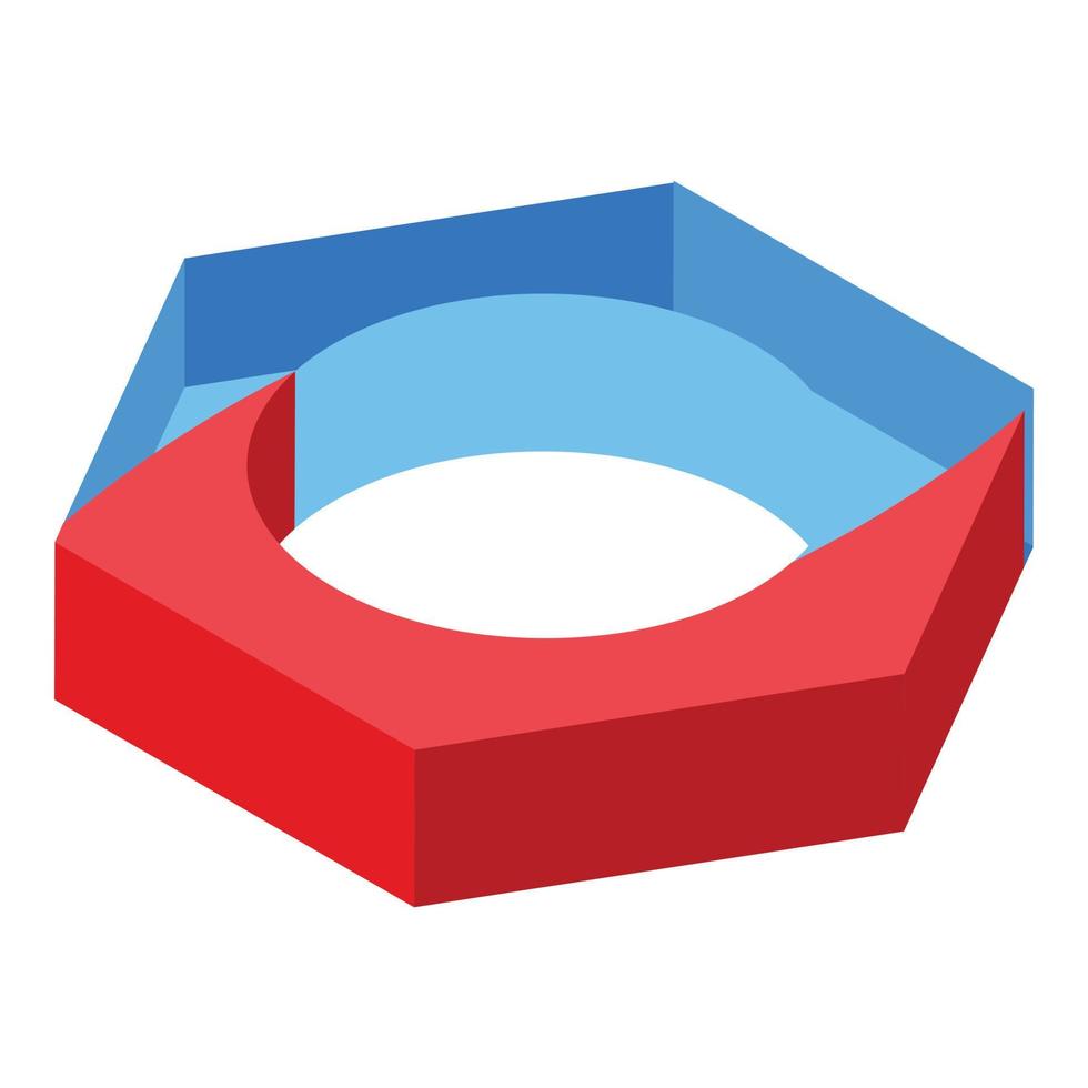 Visual perception magnet icon isometric vector. Memory illusion vector