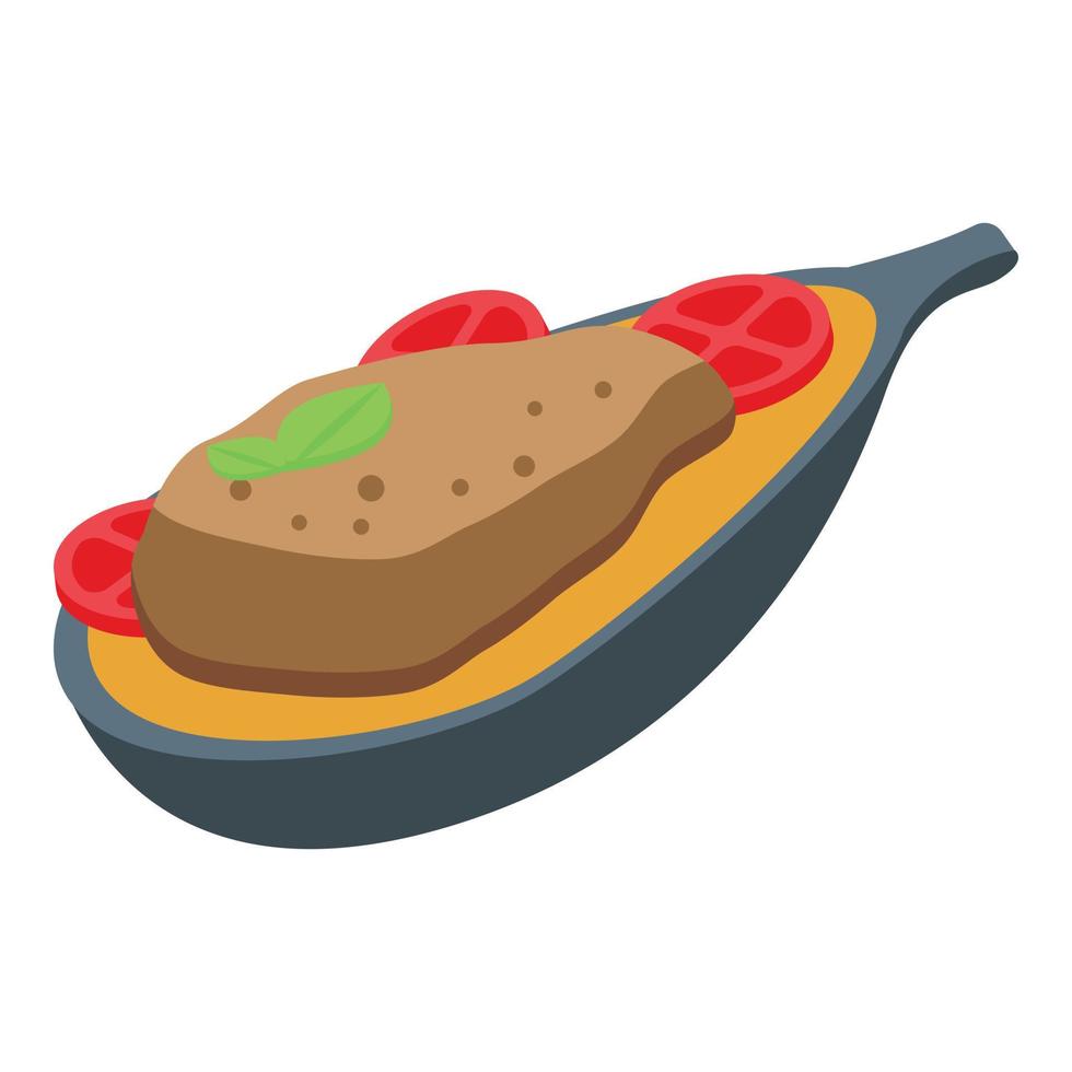 Vegan vegetables cook icon isometric vector. Vegetarian food vector