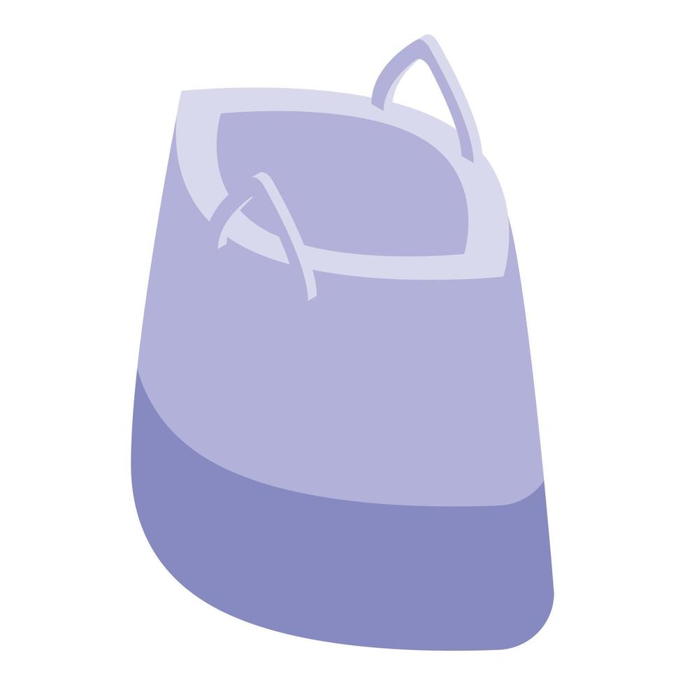 Garbage pack icon isometric vector. Trash bin vector