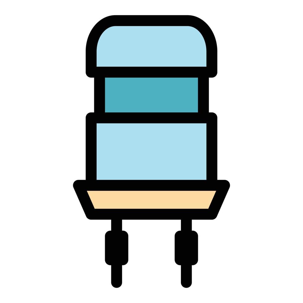 Power capacitor icon color outline vector