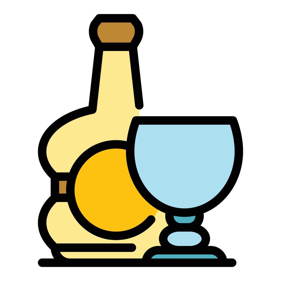 vector de contorno de color de icono de bourbon premium