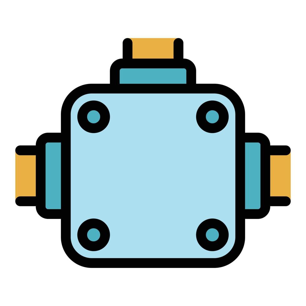 Tool junction box icon color outline vector