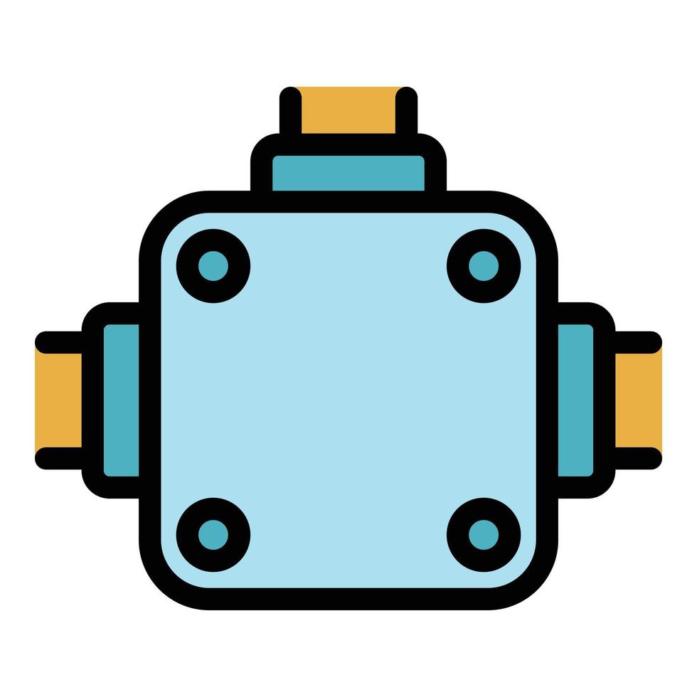 Tool junction box icon color outline vector