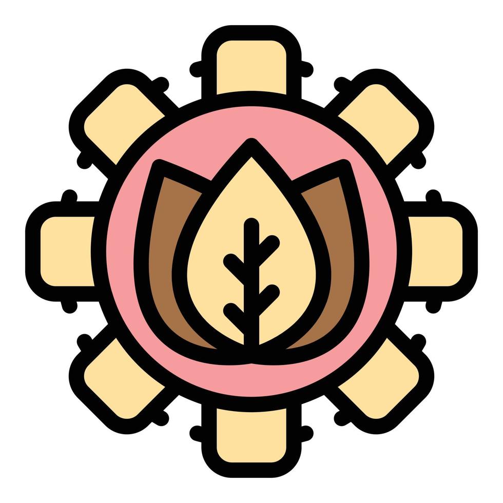 Smart agronomist system icon color outline vector