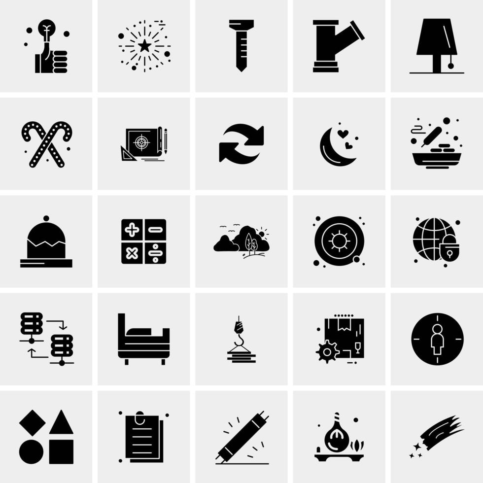 25 iconos de negocios universales vector ilustración de icono creativo para usar en proyectos relacionados con la web y dispositivos móviles