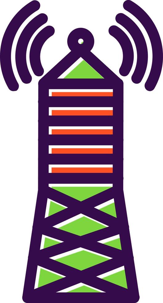 Broadcast Tower Vector Icon Design