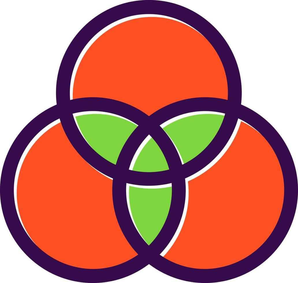 Venn Diagram Vector Icon Design