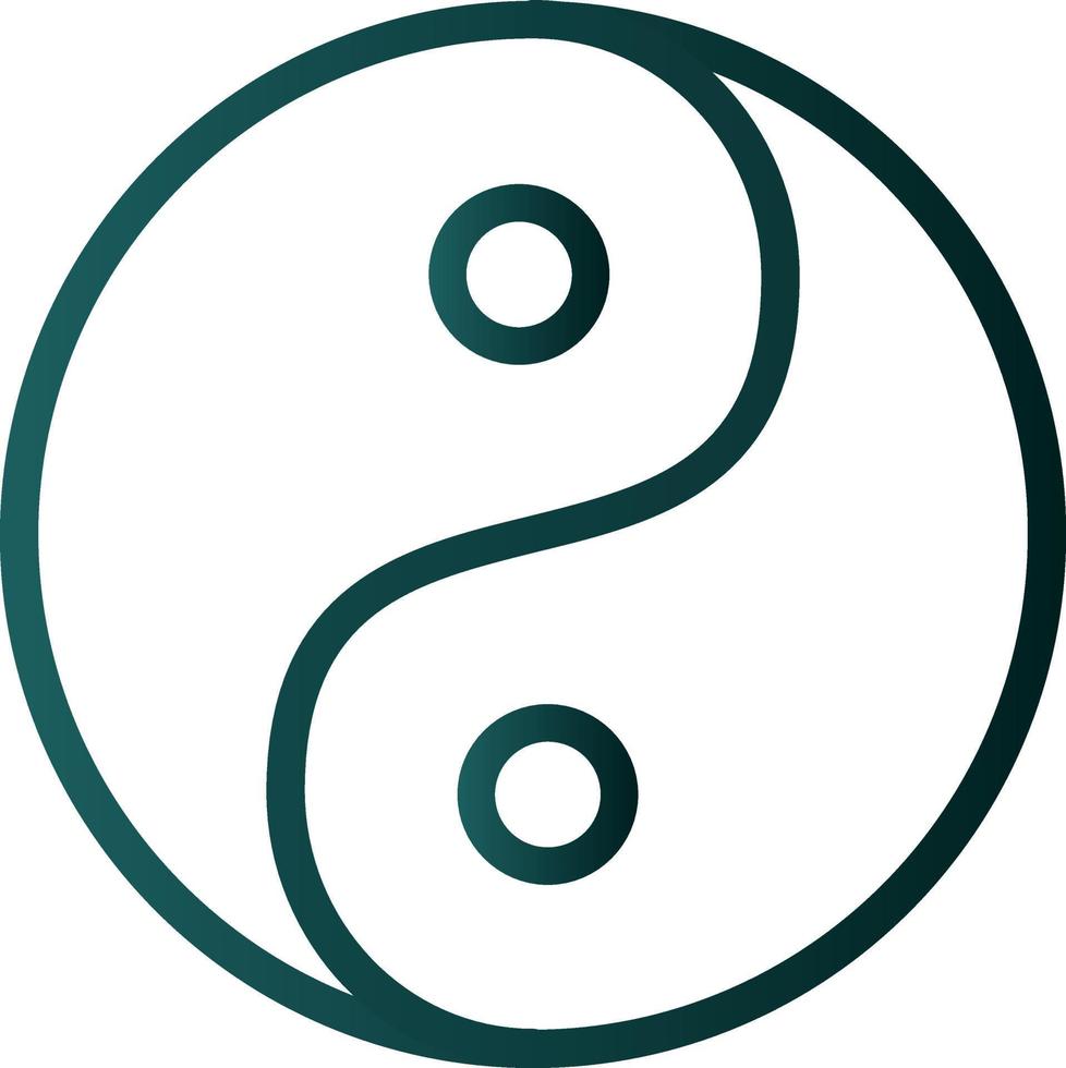 Yin Yang Vector Icon Design