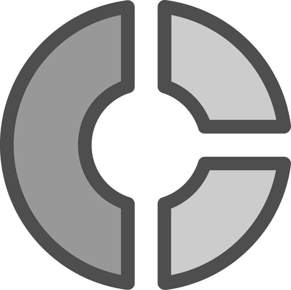 Donut Chart Vector Icon Design