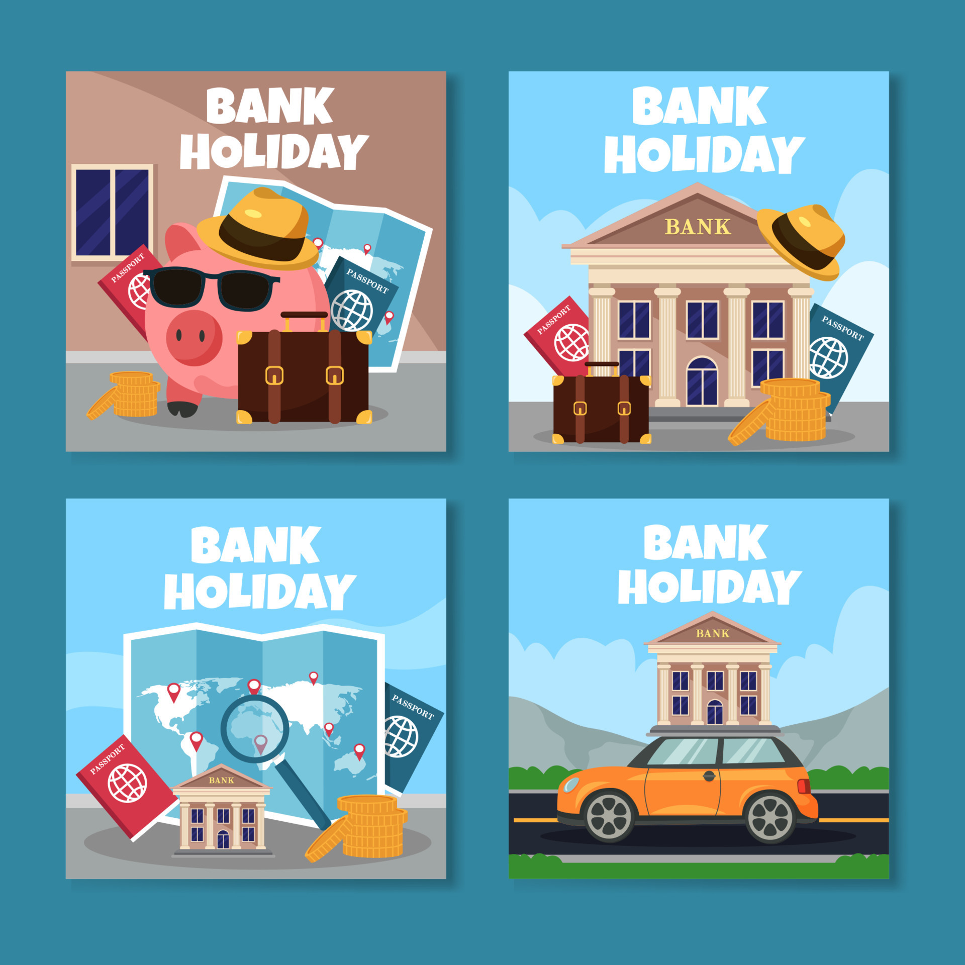 Bank Holiday Social Media Post Template 15003783 Vector Art at Vecteezy