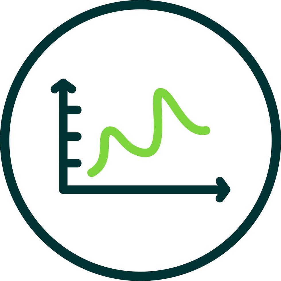 Bell Shaped Graph Vector Icon Design
