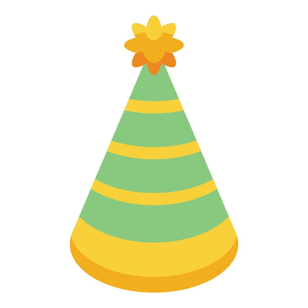 Cone cap icon isometric vector. Hat party vector