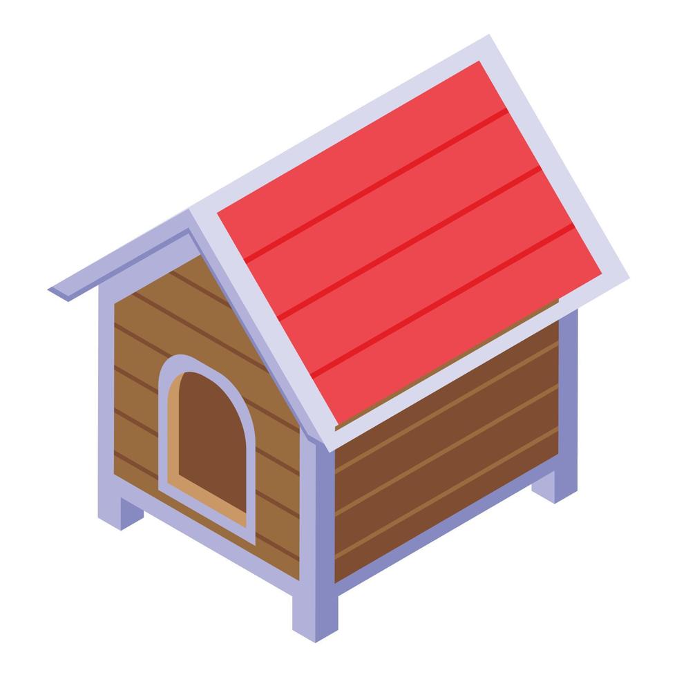 Home pet house icon isometric vector. Dog kennel vector