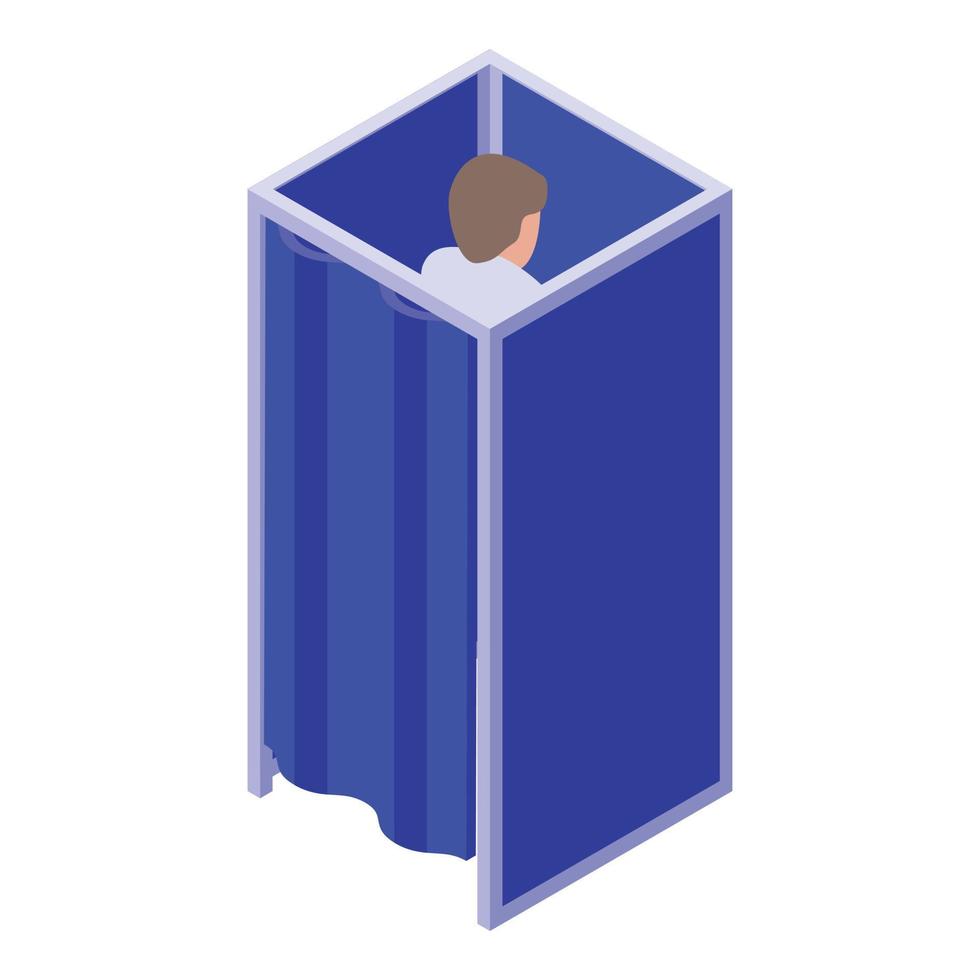 Election cabine icon isometric vector. People vote vector