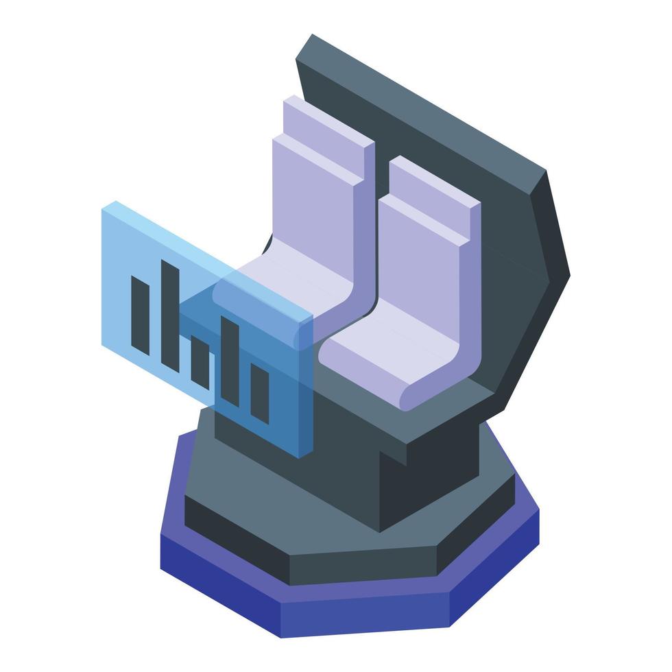 Vr platform seat icon isometric vector. Virtual reality vector