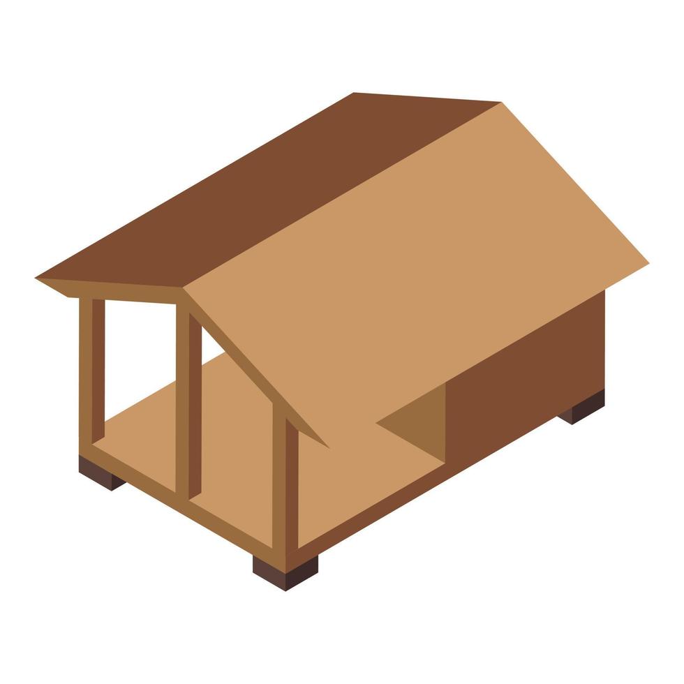 Dog cottage icon isometric vector. Puppy house vector