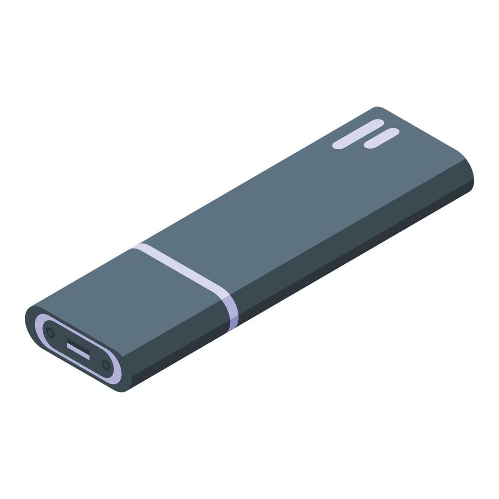 icono de flash usb vector isométrico. tarjeta de datos